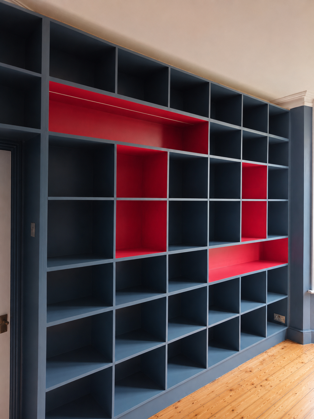 Finished boy’s bedroom renovation in Middle Park with Stone Blue walls and joinery